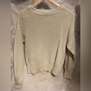 Multicolor Stitch Yellow Sweater